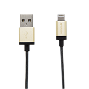 VERBATIM 120CM STEP-UP CHARGE & SYNC LIGHTNING TO USB CABLE- GOLD